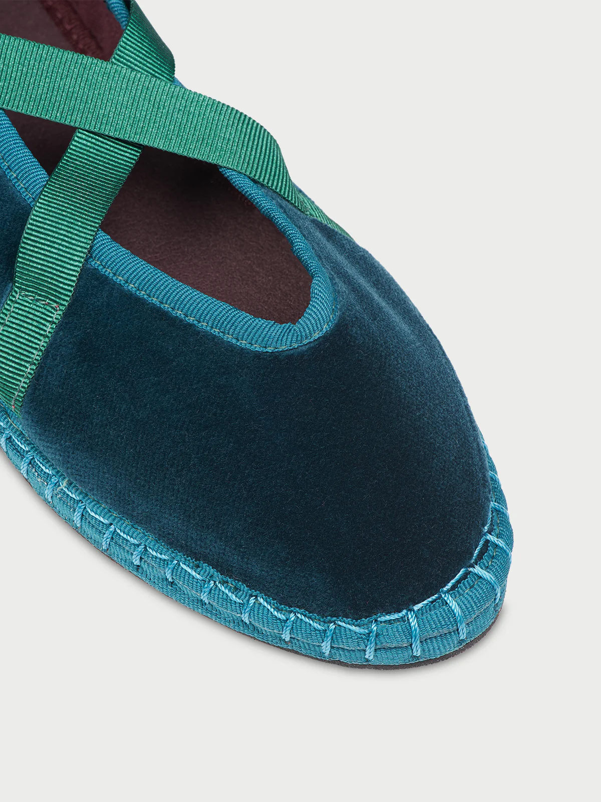 Eichiro Velvet Ribbon Petrol Green - Image 4