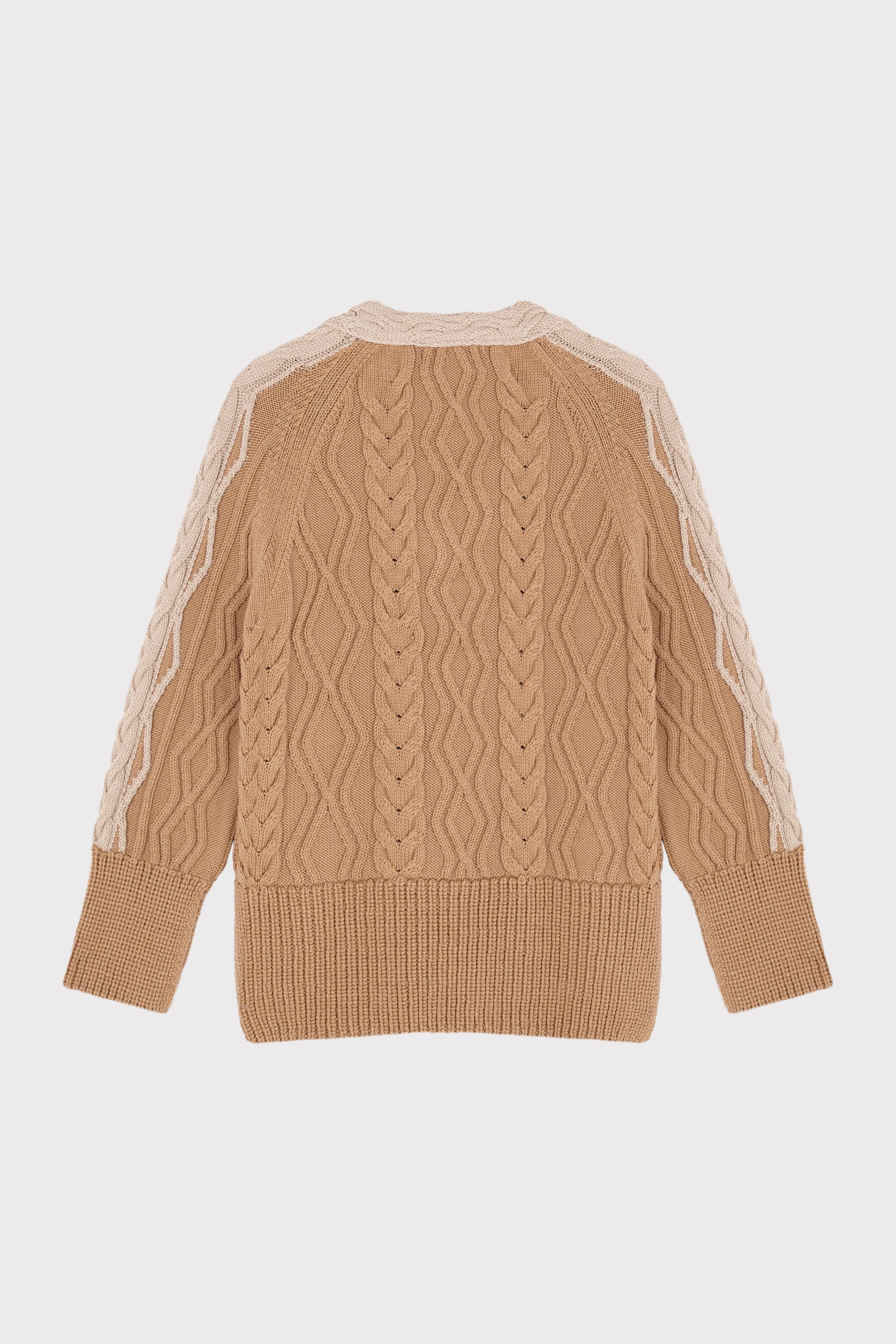 Emerald Braid Beige Jumper - Image 3